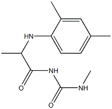 1-{2-[(2,4-dimethylphenyl)amino]propanoyl}-3-methylurea Struktur