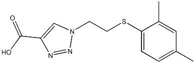 1-{2-[(2,4-dimethylphenyl)sulfanyl]ethyl}-1H-1,2,3-triazole-4-carboxylic acid Struktur