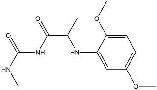 1-{2-[(2,5-dimethoxyphenyl)amino]propanoyl}-3-methylurea Struktur