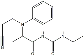 1-{2-[(2-cyanoethyl)(phenyl)amino]propanoyl}-3-ethylurea Struktur