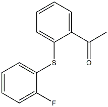 1-{2-[(2-fluorophenyl)sulfanyl]phenyl}ethan-1-one Struktur