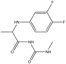 1-{2-[(3,4-difluorophenyl)amino]propanoyl}-3-methylurea Struktur