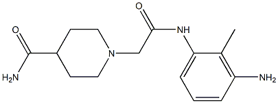 1-{2-[(3-amino-2-methylphenyl)amino]-2-oxoethyl}piperidine-4-carboxamide Struktur