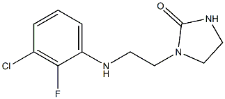 1-{2-[(3-chloro-2-fluorophenyl)amino]ethyl}imidazolidin-2-one Struktur