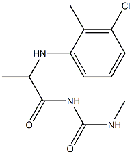 1-{2-[(3-chloro-2-methylphenyl)amino]propanoyl}-3-methylurea Struktur