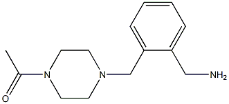 1-{2-[(4-acetylpiperazin-1-yl)methyl]phenyl}methanamine Struktur