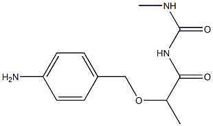 1-{2-[(4-aminophenyl)methoxy]propanoyl}-3-methylurea Struktur