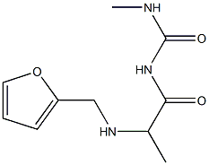 1-{2-[(furan-2-ylmethyl)amino]propanoyl}-3-methylurea Struktur