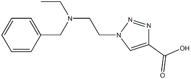 1-{2-[benzyl(ethyl)amino]ethyl}-1H-1,2,3-triazole-4-carboxylic acid Struktur