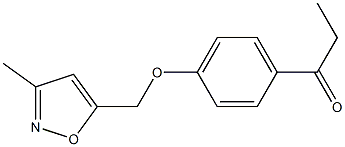 1-{4-[(3-methyl-1,2-oxazol-5-yl)methoxy]phenyl}propan-1-one Struktur