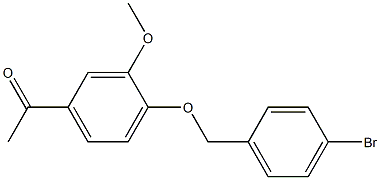 1-{4-[(4-bromobenzyl)oxy]-3-methoxyphenyl}ethanone Struktur