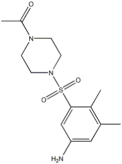 1-{4-[(5-amino-2,3-dimethylbenzene)sulfonyl]piperazin-1-yl}ethan-1-one Struktur