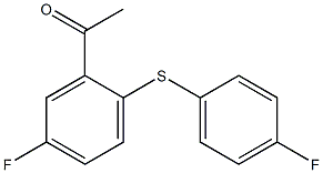 1-{5-fluoro-2-[(4-fluorophenyl)sulfanyl]phenyl}ethan-1-one Struktur