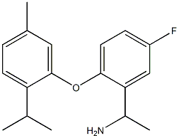 1-{5-fluoro-2-[5-methyl-2-(propan-2-yl)phenoxy]phenyl}ethan-1-amine Struktur