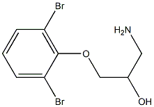 1-amino-3-(2,6-dibromophenoxy)propan-2-ol Struktur