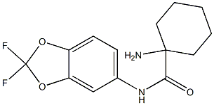 1-amino-N-(2,2-difluoro-2H-1,3-benzodioxol-5-yl)cyclohexane-1-carboxamide Struktur