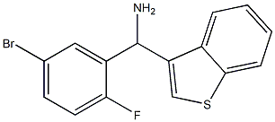 1-benzothiophen-3-yl(5-bromo-2-fluorophenyl)methanamine Struktur