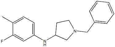 1-benzyl-N-(3-fluoro-4-methylphenyl)pyrrolidin-3-amine Struktur