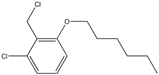 1-chloro-2-(chloromethyl)-3-(hexyloxy)benzene Struktur