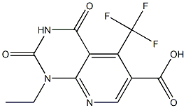 1-ethyl-2,4-dioxo-5-(trifluoromethyl)-1H,2H,3H,4H-pyrido[2,3-d]pyrimidine-6-carboxylic acid Struktur