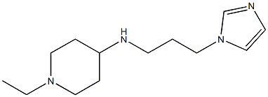 1-ethyl-N-[3-(1H-imidazol-1-yl)propyl]piperidin-4-amine Struktur