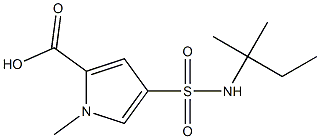 1-methyl-4-[(2-methylbutan-2-yl)sulfamoyl]-1H-pyrrole-2-carboxylic acid Struktur