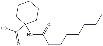 1-octanamidocyclohexane-1-carboxylic acid Struktur