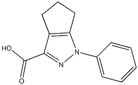 1-phenyl-1H,4H,5H,6H-cyclopenta[c]pyrazole-3-carboxylic acid Struktur