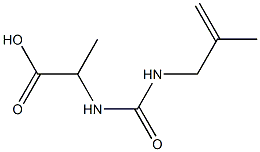 2-({[(2-methylprop-2-enyl)amino]carbonyl}amino)propanoic acid Struktur