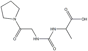 2-({[(2-oxo-2-pyrrolidin-1-ylethyl)amino]carbonyl}amino)propanoic acid Struktur