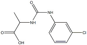 2-({[(3-chlorophenyl)amino]carbonyl}amino)propanoic acid Struktur