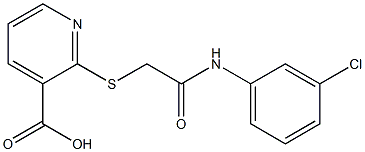 2-({[(3-chlorophenyl)carbamoyl]methyl}sulfanyl)pyridine-3-carboxylic acid Struktur