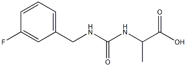 2-({[(3-fluorobenzyl)amino]carbonyl}amino)propanoic acid Struktur