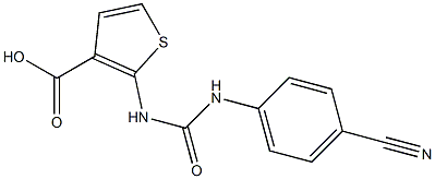 2-({[(4-cyanophenyl)amino]carbonyl}amino)thiophene-3-carboxylic acid Struktur