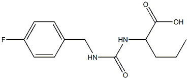 2-({[(4-fluorophenyl)methyl]carbamoyl}amino)pentanoic acid Struktur