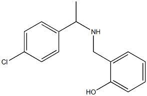 2-({[1-(4-chlorophenyl)ethyl]amino}methyl)phenol Struktur