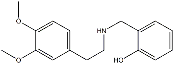 2-({[2-(3,4-dimethoxyphenyl)ethyl]amino}methyl)phenol Struktur