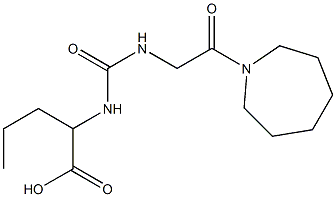 2-({[2-(azepan-1-yl)-2-oxoethyl]carbamoyl}amino)pentanoic acid Struktur