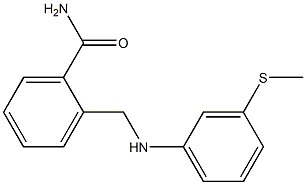 2-({[3-(methylsulfanyl)phenyl]amino}methyl)benzamide Struktur