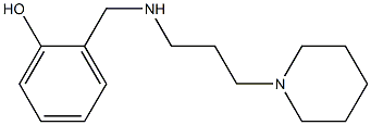 2-({[3-(piperidin-1-yl)propyl]amino}methyl)phenol Struktur