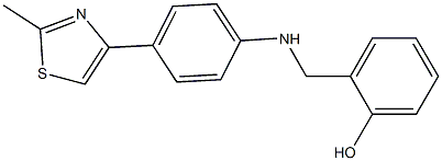 2-({[4-(2-methyl-1,3-thiazol-4-yl)phenyl]amino}methyl)phenol Struktur