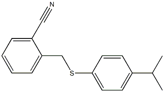 2-({[4-(propan-2-yl)phenyl]sulfanyl}methyl)benzonitrile Struktur