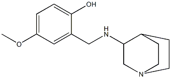 2-({1-azabicyclo[2.2.2]octan-3-ylamino}methyl)-4-methoxyphenol Struktur