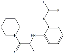 2-({2-[(difluoromethyl)sulfanyl]phenyl}amino)-1-(piperidin-1-yl)propan-1-one Struktur