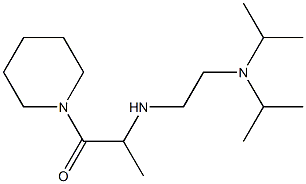 2-({2-[bis(propan-2-yl)amino]ethyl}amino)-1-(piperidin-1-yl)propan-1-one Struktur