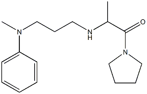 2-({3-[methyl(phenyl)amino]propyl}amino)-1-(pyrrolidin-1-yl)propan-1-one Struktur