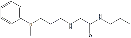 2-({3-[methyl(phenyl)amino]propyl}amino)-N-propylacetamide Struktur