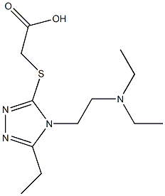 2-({4-[2-(diethylamino)ethyl]-5-ethyl-4H-1,2,4-triazol-3-yl}sulfanyl)acetic acid Struktur