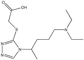 2-({4-[4-(diethylamino)-1-methylbutyl]-4H-1,2,4-triazol-3-yl}sulfanyl)acetic acid Struktur