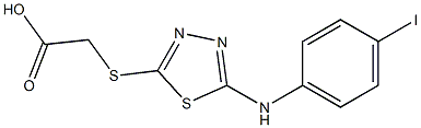 2-({5-[(4-iodophenyl)amino]-1,3,4-thiadiazol-2-yl}sulfanyl)acetic acid Struktur